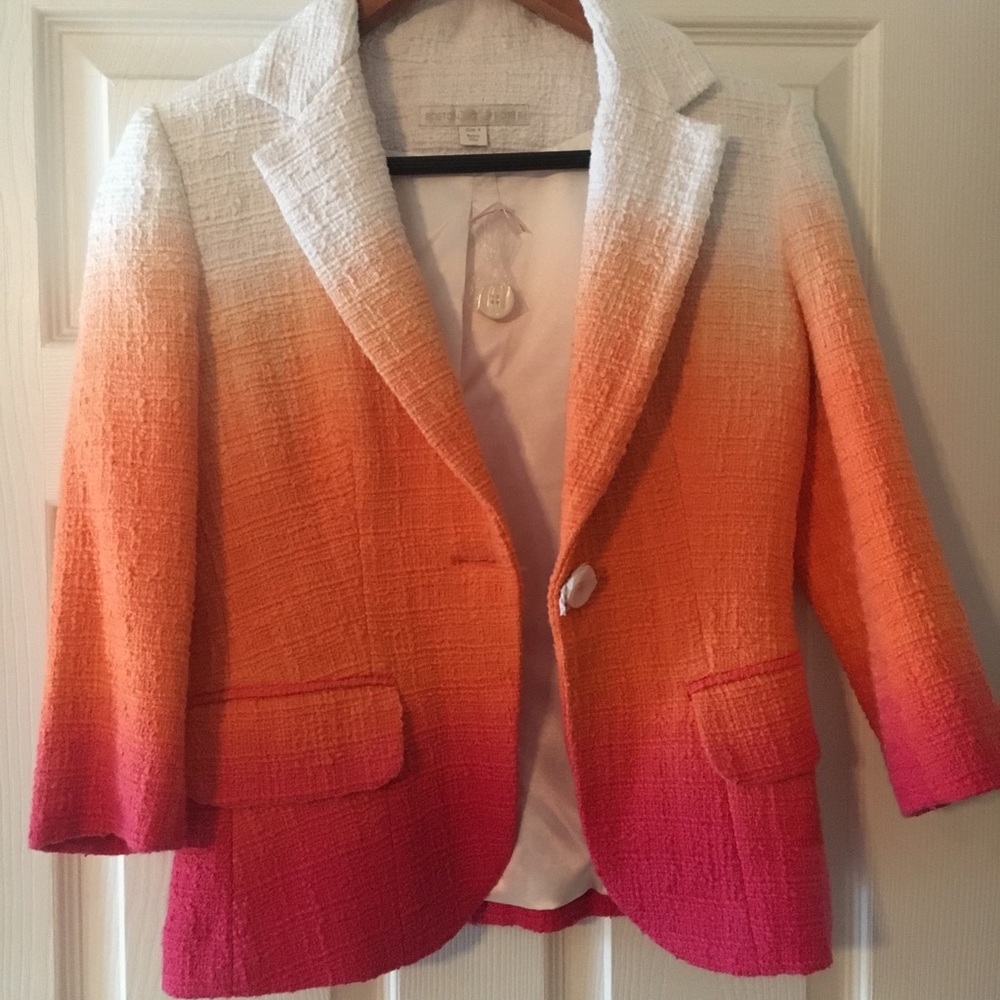 Women’s jacket (White, Pink, and Orange)